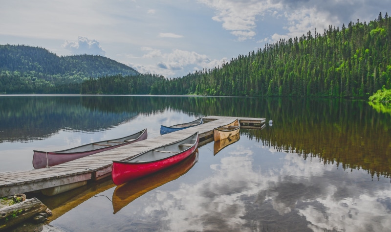 tranquil scene, no people, sainte-rose-du-nord, mountain, nature, sky, beauty in nature, scenics - nature, mirror, transportation, 5K, canada, cloud - sky