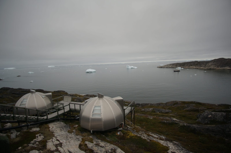 overcast, sky, serene, scenics - nature, outdoors, high angle view, winter, non-urban scene, water, nature, horizon over water, artic, fog, igloo, beauty in nature