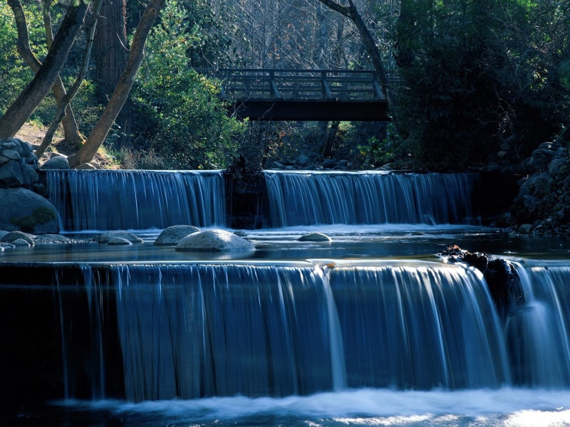 idyllic, stream, water, cascades, heaven, blue, outdoors, sport, photo, environment, landscape, no people, architecture, motion, summer, tropical Rainforest