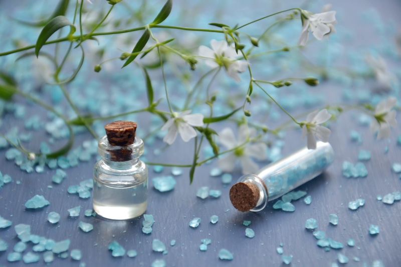 focus on foreground, treatment, flower, spa, indoors, alternative, 4K, table, glass - material, aroma, natural product, aromatic, close-up, cork - stopper