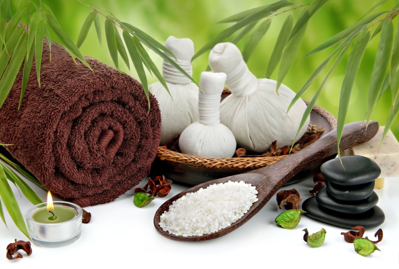 bath, candle, relax, towel, salt, Spa, 2K