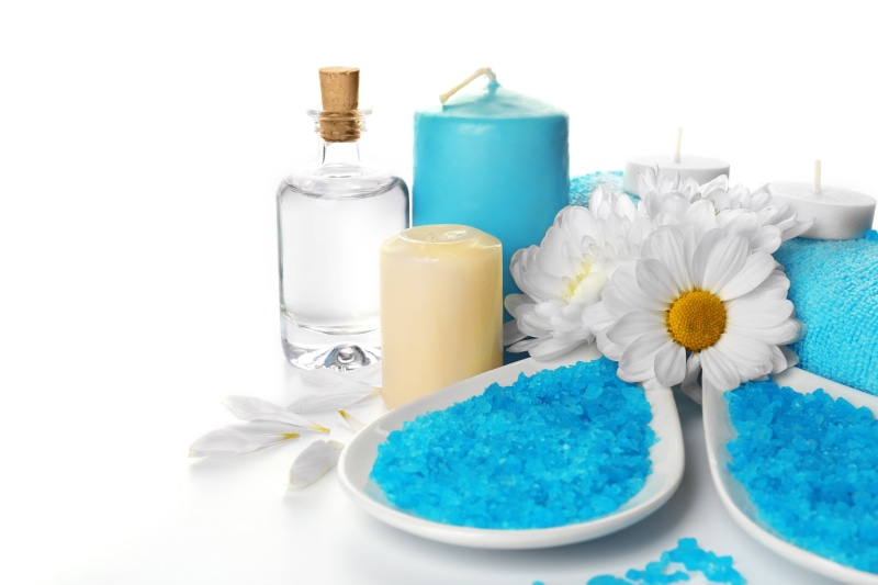 5K, wellness, relax, Spa, candles, salt, still life, flowers