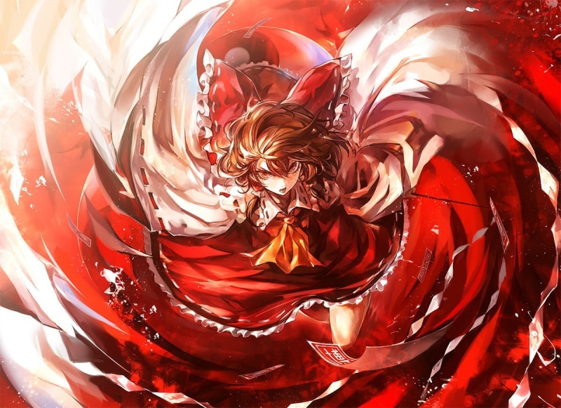 Hakurei Reimu, Touhou, 480P, anime girls, anime, miko
