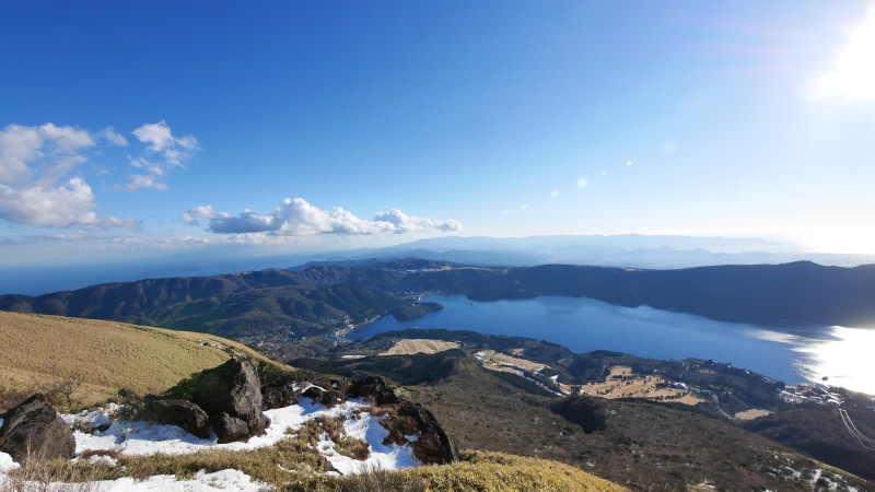 mountain range, holiday, japan, clouds, idyllic, mountain, ashi, lake, lakeashi, tour, outdoors, nature, snowcapped mountain, sunlight, non-urban scene