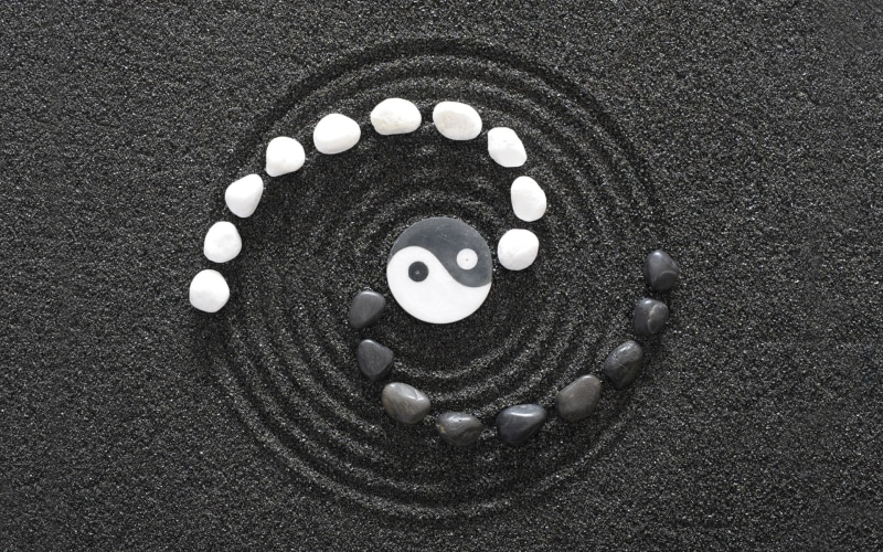 no people, high angle view, textile, sand, Yin-Yang, close-up, lot, textured, indoors, land, white color, shape, art and craft, table, symbol, representation