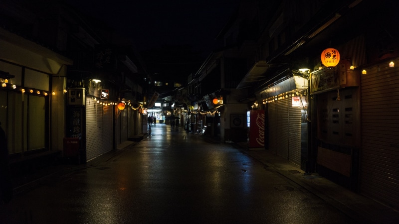 Japan, night, Lantern, 5K, Itsukushima, Street Light, Asia