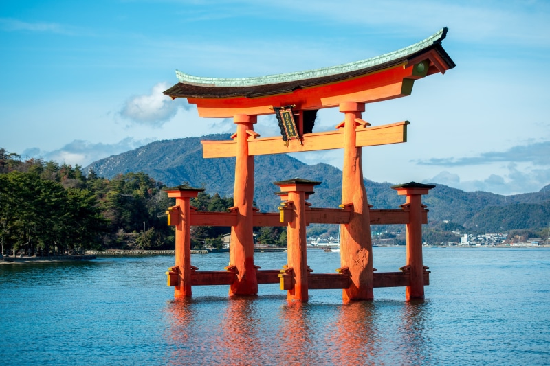 religion, mountain range, scenics - nature, nature, belief, outdoors, no people, 4K, spirituality, shrine, architecture, mountain, water, travel destinations
