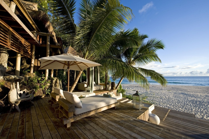 paradise, islands, beach, wooden, 2K, brown, exotic, ocean, tropical, frame, island, lounge, villa, luxury, relaxing, sand, evening, view, chairs