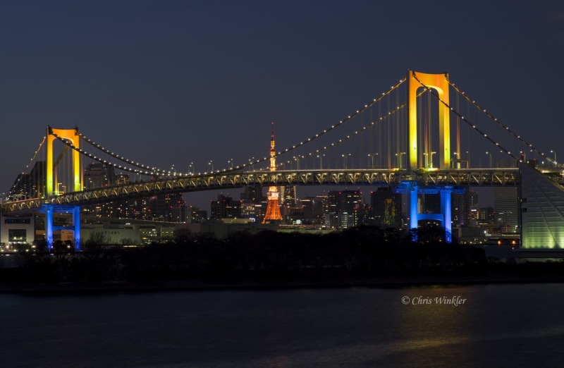 Alpha, bridge - man made structure, travel destinations, bay, City, suspension bridge, Leica, minatoku, Odaiba, outdoors, Japan, elmaritm9028, water, bridge