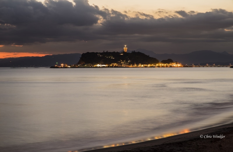 beauty in nature, 1080P, Japan, no people, water, city, sky, Beach, Sunset, kanagawa, outdoors, cloud - sky, illuminated, land, building, Sony, sea, nature