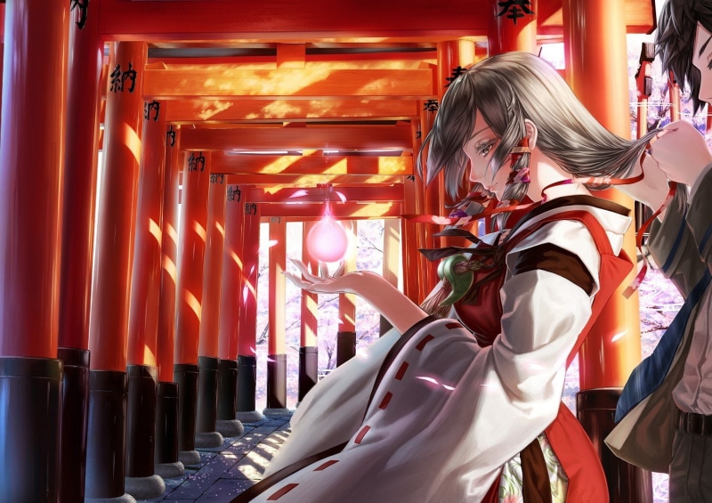 720P, Kami, Inari Konkon Koi Iroha, no, Fushimi Tōka, Uka, Mitama