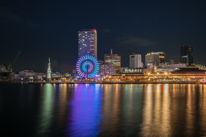 background, nightlife, cityscape, travel destinations, japan, urban skyline, scene, outdoors, modern, building, landscape, 5K, kobe, building exterior