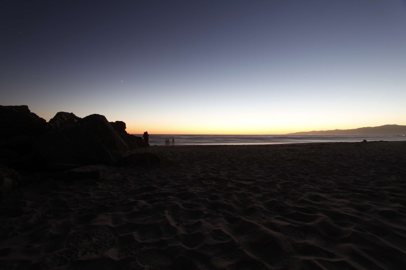no people, twilight, night, sea, rock, sunset, beach, sand, sunrise, astronomy, nature, scenics - nature, tranquil scene, outdoors, venice, los angeles
