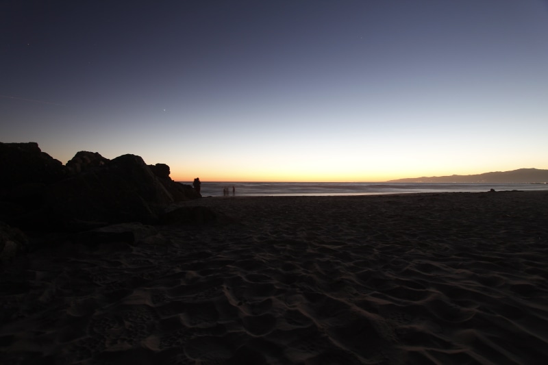 venice, rock, twilight, sand, idyllic, horizon over water, no people, coastline, evening, land, sunrise, los angeles, outdoors, nature, nightfall, sunset