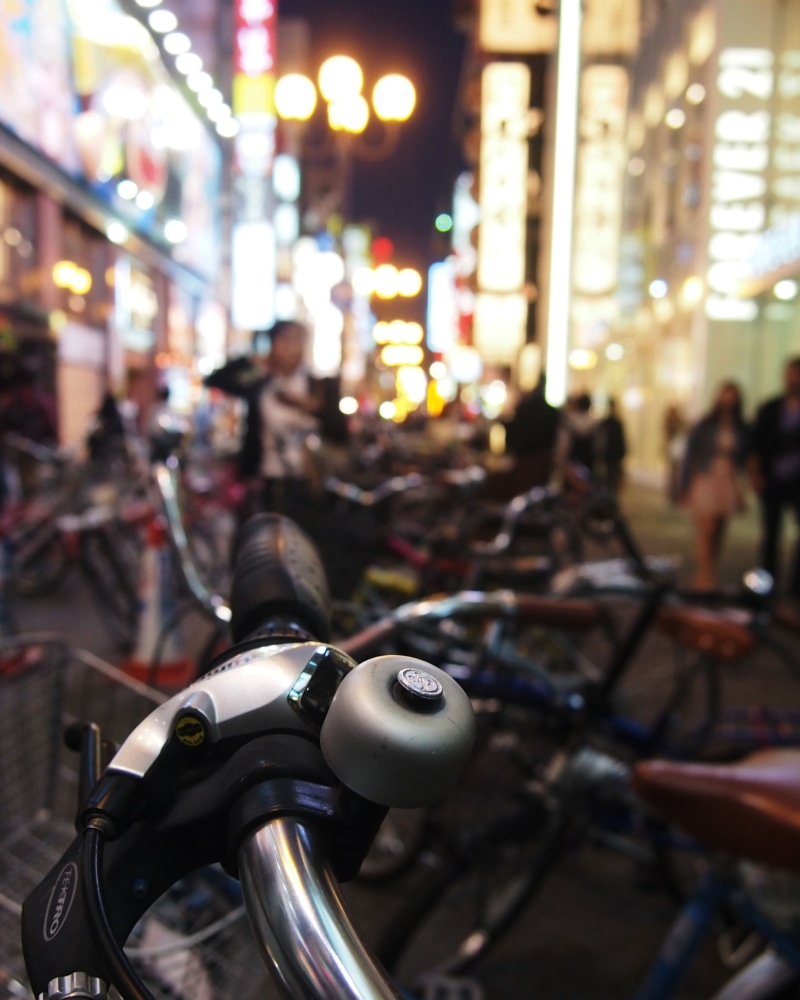 lifestyles, stationary, tourism, illuminated, city, kansai, transportation, parking, japanese, japan, incidental people, outdoors, mode of transportation