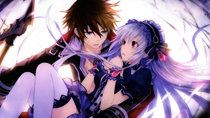 Tiara (Fairy Fencer F), women, purple, outdoors, young women, looking at camera, hairstyle, group of people, Fairy Fencer F, adult, females, portrait, child