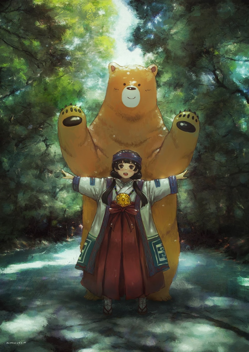 bears, anime girls, Kumai Natsu, Kuma Miko, loli, Machi Amayadori, 720P