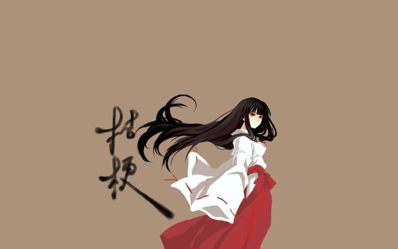 hair, inuyasha, girls, anime, 1080P, long, miko, kikyou