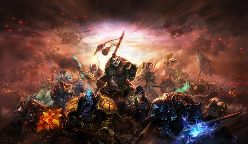 xing, fantasy, mists, world, warcraft, 1080P, warrior, weapons, pandaria, art, liang, characters
