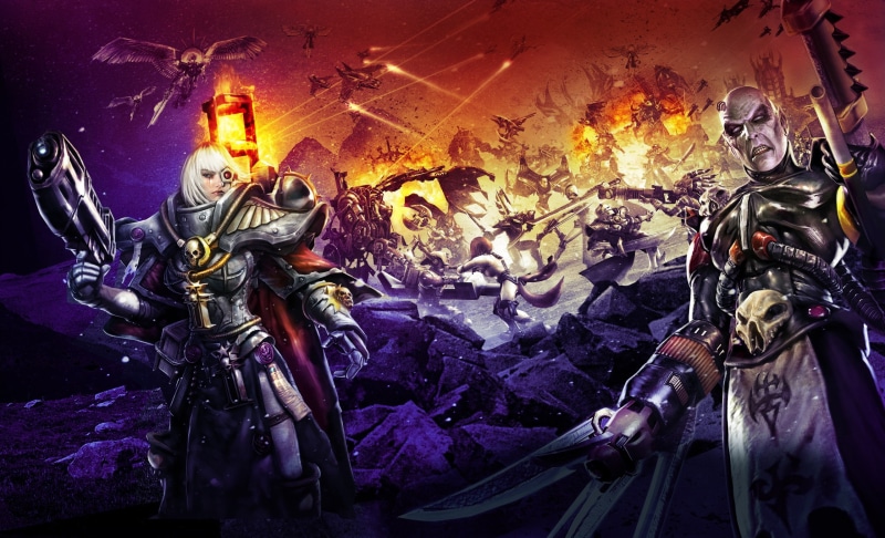 Adept Sororitas, Sister of Battle, demons, 2K, war, game, Warhammer 40 000, Dark Eldar, chaos, Dawn of War: Soulstorm