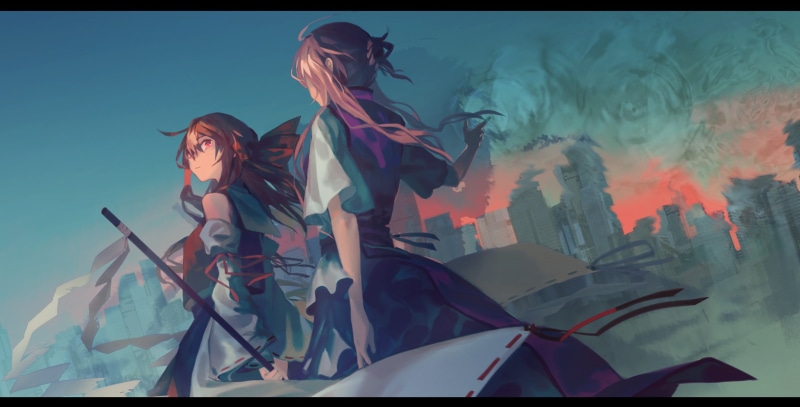 touhou, hakurei, yakumo, 1080P, from, fanart, yukari, project, pixiv, reimu