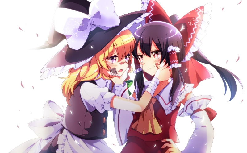 anime girls, Hakurei Reimu, 1080P, Touhou, detached sleeves, anime