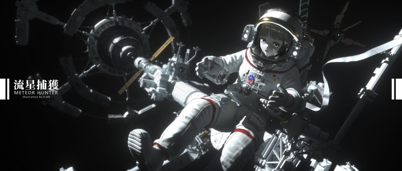 anime girls, Z-AO, space suit, 4K, anime