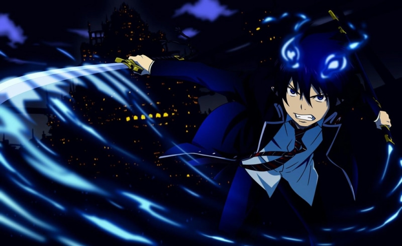 light, 720P, nature, light - natural phenomenon, nightlife, Okumura Rin, electric light, Blue Exorcist, no people, dark, abstract, blue, indoors, technology