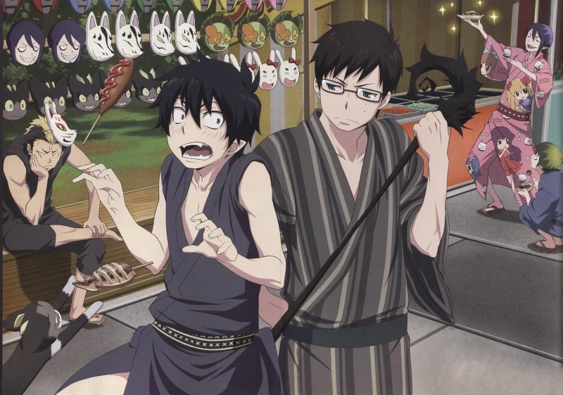 Amaimon (Ao No Exorcist), Mephisto Pheles, three quarter length, Yukio Okumura, leisure activity, human representation, arts culture and entertainment