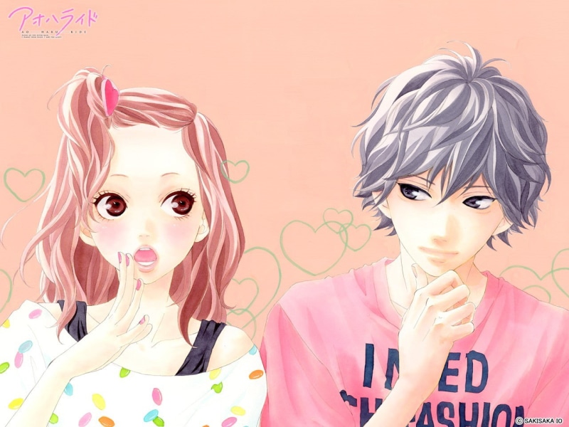 adult, emotion, girls, Yoshioka Futaba, Ao Haru Ride, headshot, anime, portrait, 720P, childhood, two people, cute, Mabuchi Kou, front view, child, females