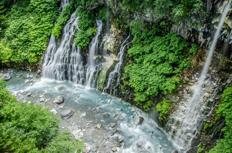 waterfall of shirahige, flowing water, cool, view, plant, Hokkaido, rock - object, travel, tourist destination, land, force, river, Waterfall, vacation