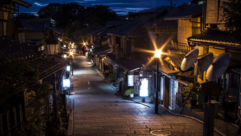 Japan, night, Kyoto, 1080P