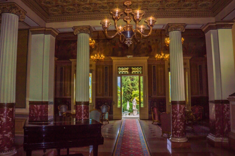 travel, building, historic, seat, europe, interior, resort, italy, lake garda, furniture, uplight, ornate, architectural, 5K, indoors, view, chair, elegance