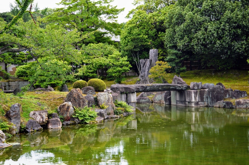 waterfront, day, green color, japan, garden, solid, nature, zen, tranquility, traditional, rock, shintoism, heritage, architecture, temple, japanese, water