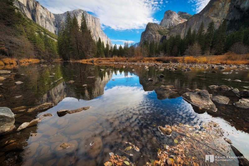 park, yosemite, tall, mountains, Yosemite National Park, yamamura, sky, trees, river, Kenji Yamamura, national, kenji, green, 1080P, photographer