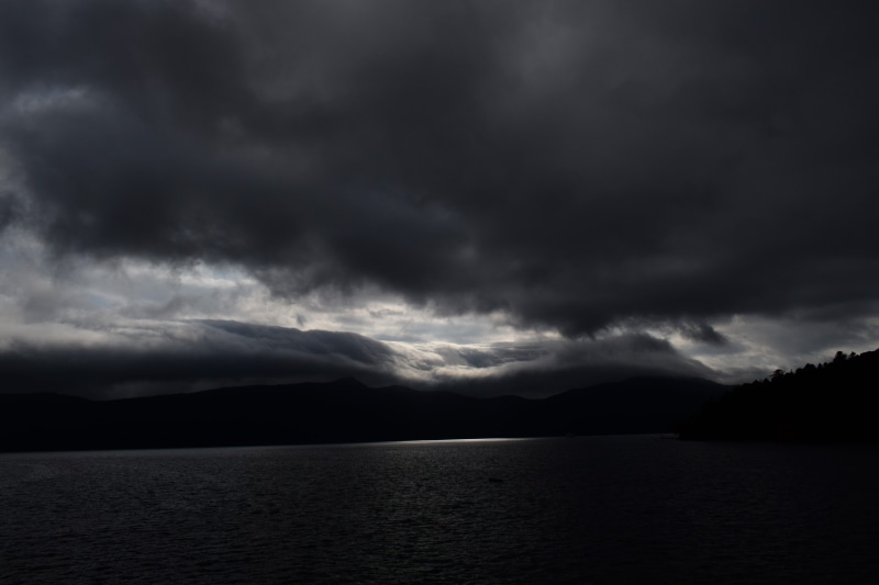 thunderstorm, storm, storm cloud, ocean, nature, scenery, cumulus, waterfront, daytime, cloud - sky, gray, mountain, outdoors, tranquility, japan, sky