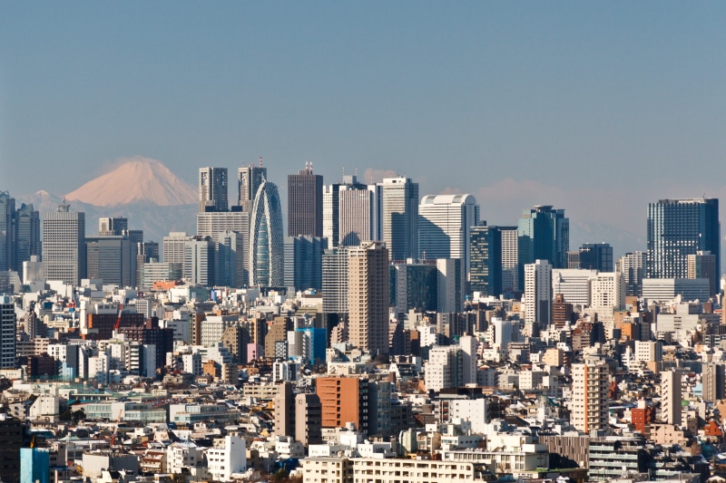 cityscape, built structure, tokyo, city, high angle view, skyscraper, island, volcanoes, 4K, fujiyama, building exterior, asia, modern, apartment, architecture