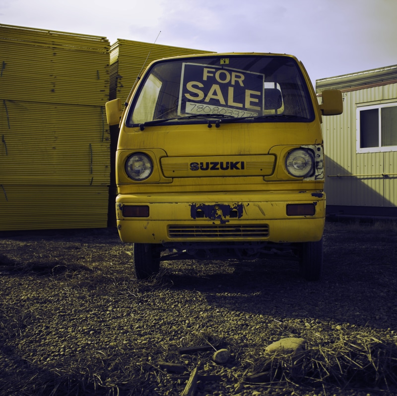 pickup, western script, nature, land, collectors, text, yellow, vinatge, lifestyle, number, suzuki, nippon, 2K, lefthanded, school bus, plant, motor-vehicle