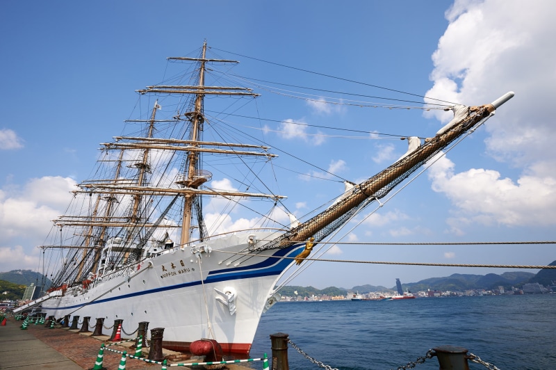 1080P, Yokohama, pier, Museum, Nippon Maru, Japan, sailboat, Yokohama Maritime Museum