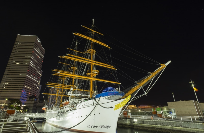 no people, nippon, nipponmaru, minatomirai, Ship, nautical vessel, yokohama, Asia, 1080P, illuminated, travel, mode of transportation, museum, sonysal2028