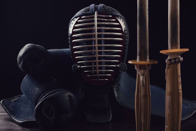 protection, military, fencing, fight, 5K, martial art, small, helmet, bamboo, equipment, instead, safety, machinery, sword, black, Japanese, large, katana