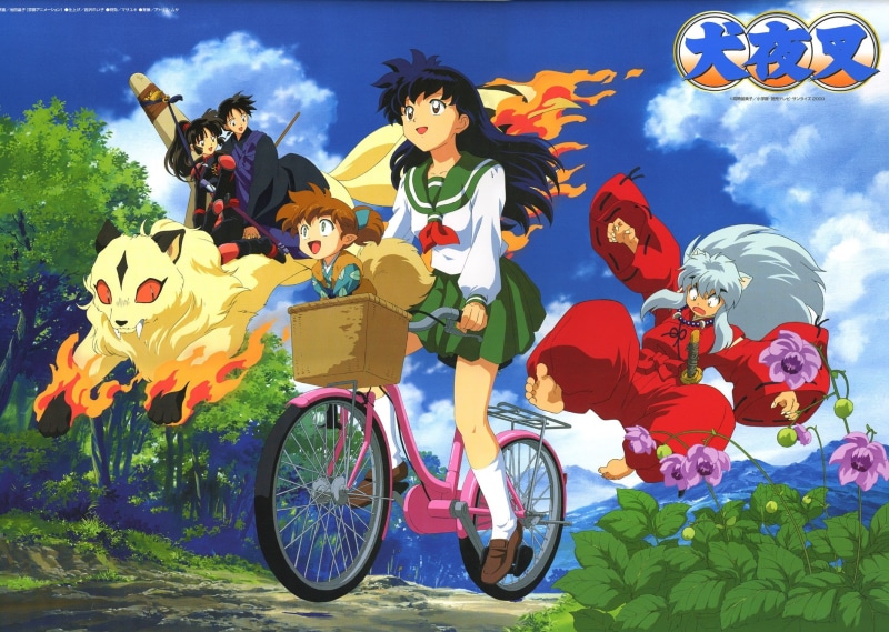 hd, 1080P, anime, Inuyasha, art, kagome, Kirara, x