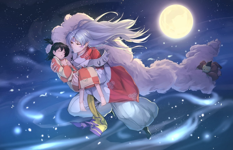 Anime, Rin (InuYasha), InuYasha, Sesshōmaru (InuYasha), 4K