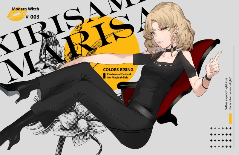 Kirisame Marisa, braids, 720P, Touhou, blonde, yellow eyes, short hair, garter belt