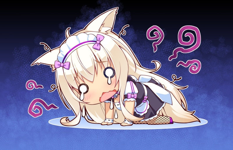 long, wristwear, konachan, tail, 256741, ears, catgirl, 720P, maid, animal, apron, works, game, sayori, blonde, chibi, neko, headdress, com, nekopara