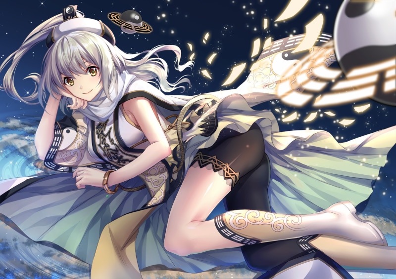 248138, konachan, (sakiya0000), hair, wristwear, gray, 1080P, com, long, scarf, yellow, shorts, boots, althea, eyes