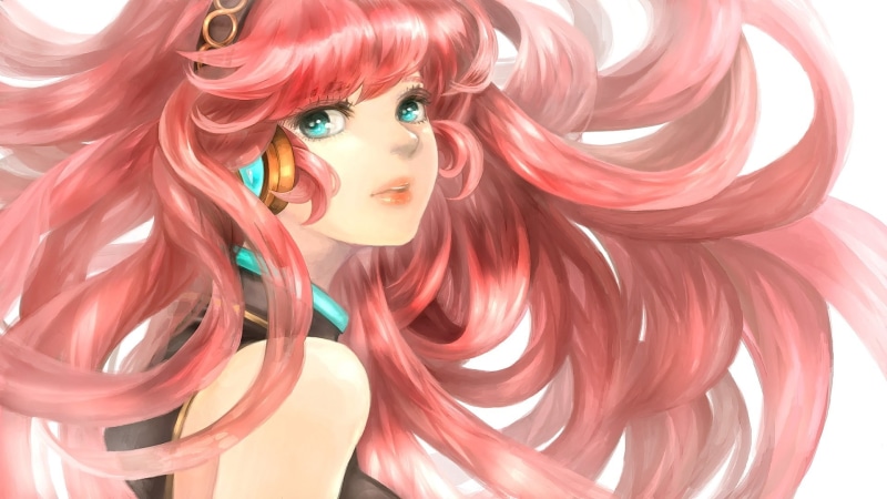 front view, hair, adult, wig, indoors, Vocaloid, 1080P, close-up, open mouth, hairstyle, young women, one person, anime girls, dyed hair, beautiful woman