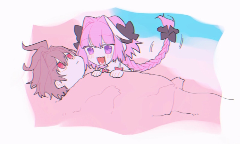 braided hair, multi-colored hair, Rider of Black (Fate/Apocrypha), FGO, Astolfo (Fate/Apocrypha), fan art, anime boys, Fate/Apocrypha, 720P, Sieg (Fate/Apocrypha)