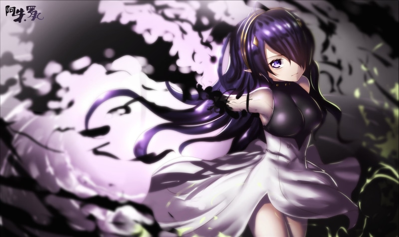 Dress, Headband, character, Girl, 1080P, Seraph of the End, Purple Hair, Pointed Ears, Long Hair, Asuramaru (Seraph Of The End), Purple Eyes, Anime, Boy