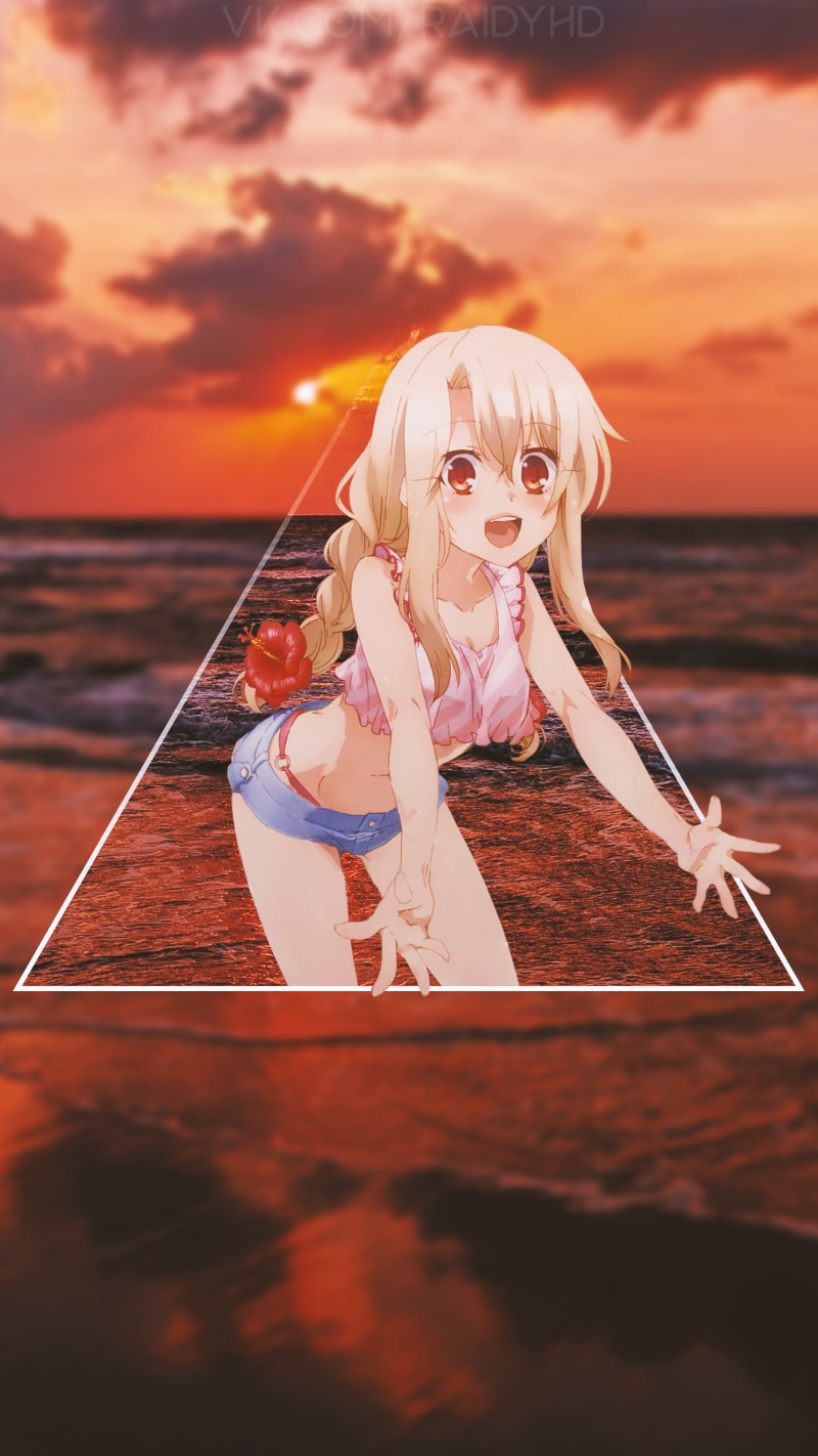 anime girls, 4K, anime, Illyasviel von Einzbern, picture-in-picture, Fate/kaleid liner Prisma Illya